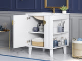 20-inch Bathroom Vanity with Ceramic Sink, Freestanding Single Vanity Set with Soft Closing Door, N710P330971K
