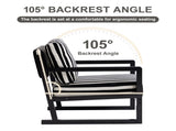 Mid-Century Modern Fabric Lounge Chair, Single Sofa Chair Armrests, Upholstered Lounge Chair W1249P479873