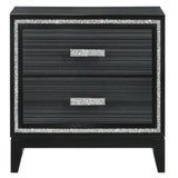 Weathered Black 2-drawer Nightstand B062P181333
