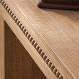 Convenience Concepts Natural Wood Console Table/Desk with Real Wood Beads Decoration W2729P198988