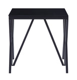 Magenta Glass Top & Black Finish End Table B2726P244373