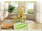 71 inch flower cat tree with large condo removable flower cushion and hammock yellow 83749076