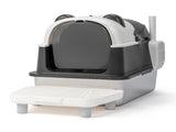 Stainless Steel Cat Litter Box with Panda Design, Extra Large Litter Box with Lid for Big Cats, 56119504