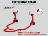 Motorcycle Stand Lift 440lbs Front Rear Combo Stand Lift Stand Front Wheel Fork Stand Rear UK Fork W1102P336230