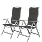 ZUN Patio Folding Chairs Set of 2, Aluminium Frame Outdoor Reclining Patio Chairs for Garden Camping W1859P210876