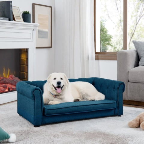 Elegant Rectangle Pet Bed for Medium and Large Dogs, Durable Elevated Dog Sofa Bed, Comfortable Dog W487P220228