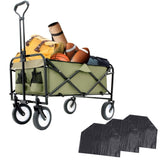 ZUN 360lbs Collapsible Foldable Wagon Cart with strapping system ,Beach Wagon Utility Cart Utility Wagon W2932P234995