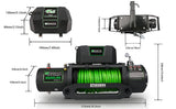 STEGODON New 9500 lb. Load Capacity Electric Winch S3,12V Waterproof IP67 Electric Winch with Hawse W121842967