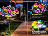 4-piece set of 160 LED 68 butterfly solar lights, used for garden and yard decoration, Christmas 92991245