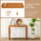 46 inch Pinewood Table, Console Table Entrance Table, Narrow Sofa Table for Living Room 52405721