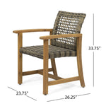 ZUN HAMPTON WOOD AND WICKER DINING CHAIR 60400.00