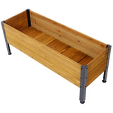 Wood Rectangular Garden Planter Box Raised Bed Outdoor,Planters for Outdoor Plants ,Elevated Herbs W465P182251