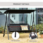 ZUN 2-Seat Outdoor Patio Swing Chair-Black （ Prohibited by WalMart ） 70793553