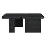 U-Can Modern Minimalist Coffee Table Set, Rectangle Coffee Table with Splicing Design, N724P232174B