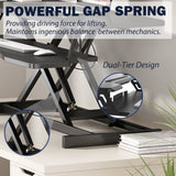 ZUN 32 Inch Desk Converter, Height Adjustable Sit to Stand Riser, Dual Monitor and Laptop Workstation 74924581