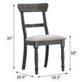 Light Brown and Weathered Grey Side Chairs B062P182739