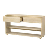 TREXM Console Table for Entryway, Vintage Entryway Table with Drawers and Shelves, Perfect Console N715P233434D