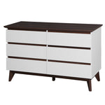 ZUN 6-Drawer Double Dresser with Wide Drawers,White Dresser Bedroom, Wood Storage Chest of Drawers 22534824