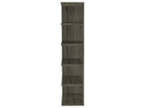 Weathered Grey 5-shelf Bookcase B062P145507