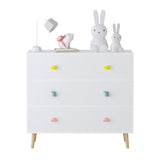 Kids 3 Drawer Dresser, Baby Nightstand for Bedroom, Storage Cabinet for Toddler Child for Living 81589726