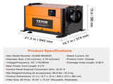 VEVOR 125 Pints Commercial Dehumidifier with Drain Hose for Crawl Spaces, Basements Warehouse & Job T3342P309861