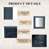 24'' x 27'' Wall Mounted Bathroom Storage Cabinet with Mirror, Medicine Cabinet with Height N710P195492C