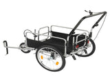 Q235 steel pipe 130*80*107cm bicycle trailer rack black 100kg cargo trailer with handrail 85722092