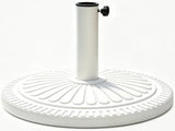 22 LBS White Outdoor Patio Umbrella Base Stand HDPE & Cement Weighted Umbrella Holder with 87815513