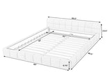 Queen Size Upholstered Bed Frame Thick Fabric, Chenille Fabric Grounded Queen Size Platform Bed 09509443
