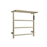 Heated Towel Rack with Top Shelf, 3-Bar Towel Wall Mounted Warmer for Bathroom with Intelligent 55908479