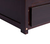 Twin Size Bed Headboard, Footboard, Trundle and Three Storage Drawers, Twin Size Pine Wood Bed W504P197165