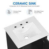 20" Bathroom Vanity with Sink, Bathroom Cabinet with Two Doors, Magnetic Door Stopper and Adiustable N725P195132B