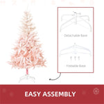 ZUN 5 foot pink artificial Christmas tree 58389749