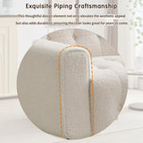 Mirod Classic Biscuit-Style Accent Chair - Comfortable Armrests, Soft Fabric, Elegant Solid Wood N760P202728A