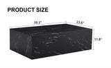 ZUN Enhance your living space with this modern MDF coffee table featuring a sleek black texture pattern. W1151P173094