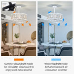 ZUN 20.4'' 5 ABS Fan Blades, Modern Ceiling Fan with Remote Control, Noiseless Reversible AC Motor for W1592P153393