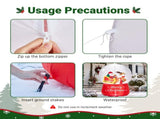 6FT Christmas Inflatable Snow Globe with Reindeer Pulling Santa, Snowfall-Style Design, 5 LED 37392157
