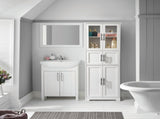 MDF Spray Paint 6 Doors Bathroom Cabinet White 38004310