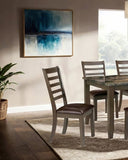 Simple Classic Brown 7pc Set Faux Marble Top Table 6xSide Chairs Leatherette Seats B2741P348913