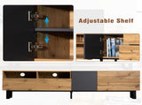 Modern TV Stand for 80'' TV Double Storage Space, Media Console Table, Entertainment Center WF303474AAQ