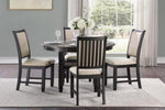 ZUN Brown and Black White Finish 1pc Dining Table with Display Shelf Transitional Style Furniture B01155792