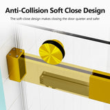 68-72 inches *76 inches Frameless Double Sliding Soft-Close Shower Door, 3/8 inches Thick W1552P174985
