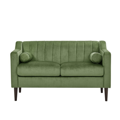 ZUN Mid Century Modern Chesterfield LOVE SEAT couch, Comfortable Upholstered sofa with Velvet Fabric and W1708141906