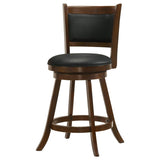 Chestnut and Black Wooden Swivel Stool B062P153512