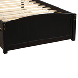Twin size Platform Bed with Trundle, Espresso WF194304AAP
