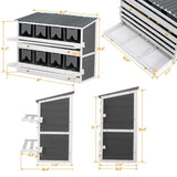 ZUN Nesting Boxes for Chickens, Wooden Chicken Nesting Box, 8 Compartments Egg Laying Boxes for Hens, W1850120022