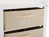 White painted pine wood frame, removable top, 87*53*87.5cm children's wooden bed with 3 fabric 45241765