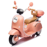 12V Kids Ride On Three-Wheel Electric Motorcycle,2WD,Cool Waterfall Light,Large Storage W1578P235068