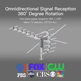 TA-001 360&degRotation UV 45-230MHz/470-860MHz 15-22dB Outdoorn Antenna Black 57799748