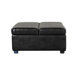 Twin Size Folding Ottoman Sleeper Bed with Mattress Convertible Guest Bed Black WF307724AAB